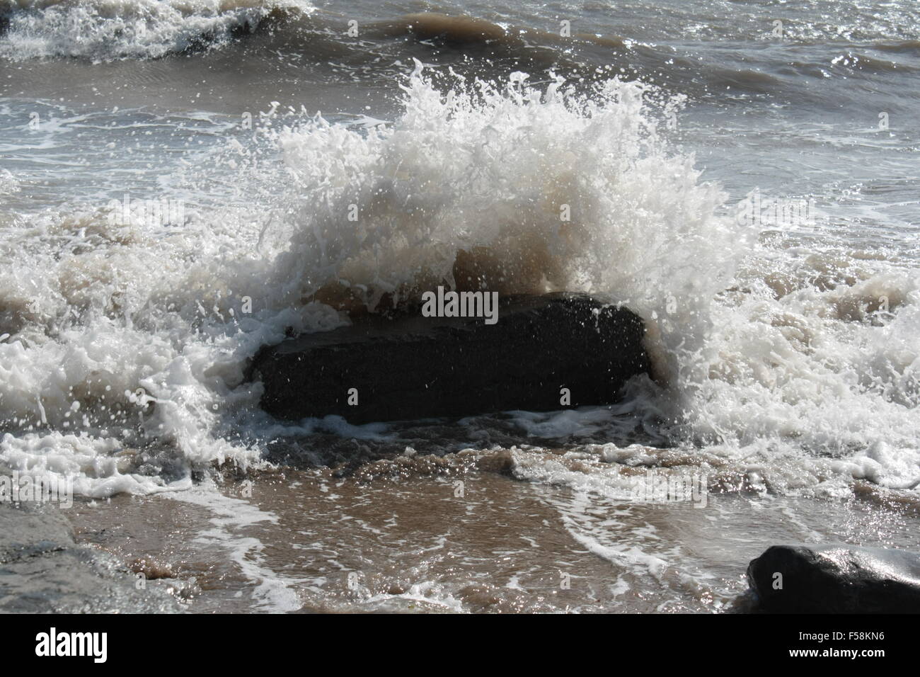 Water Splashing Over A Rock High Resolution Stock Photography and ...