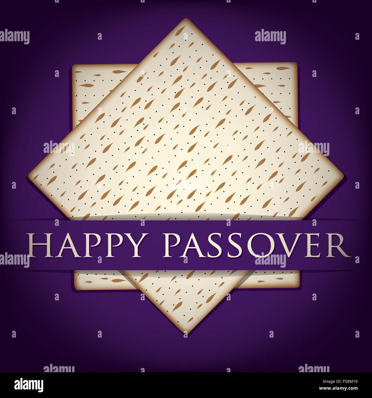 Happy Passover card in vector format. Stock Vector