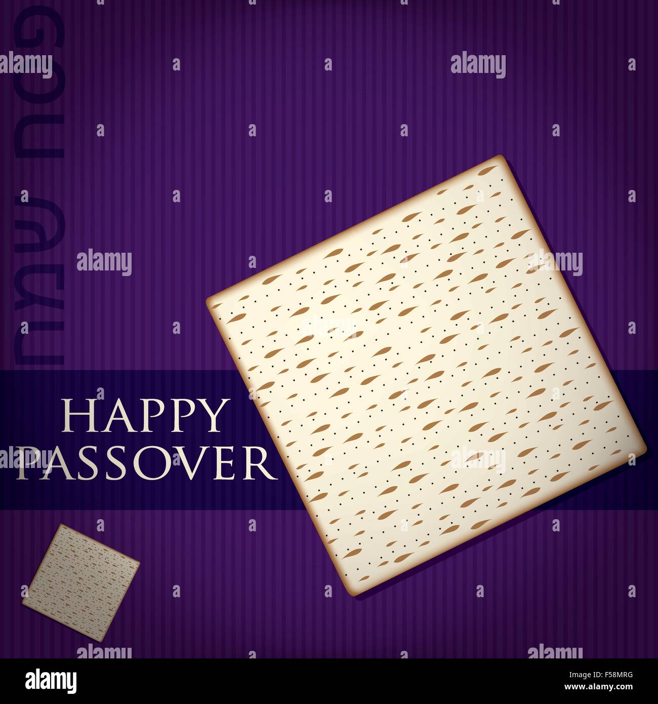 Happy Passover card in vector format. Stock Vector