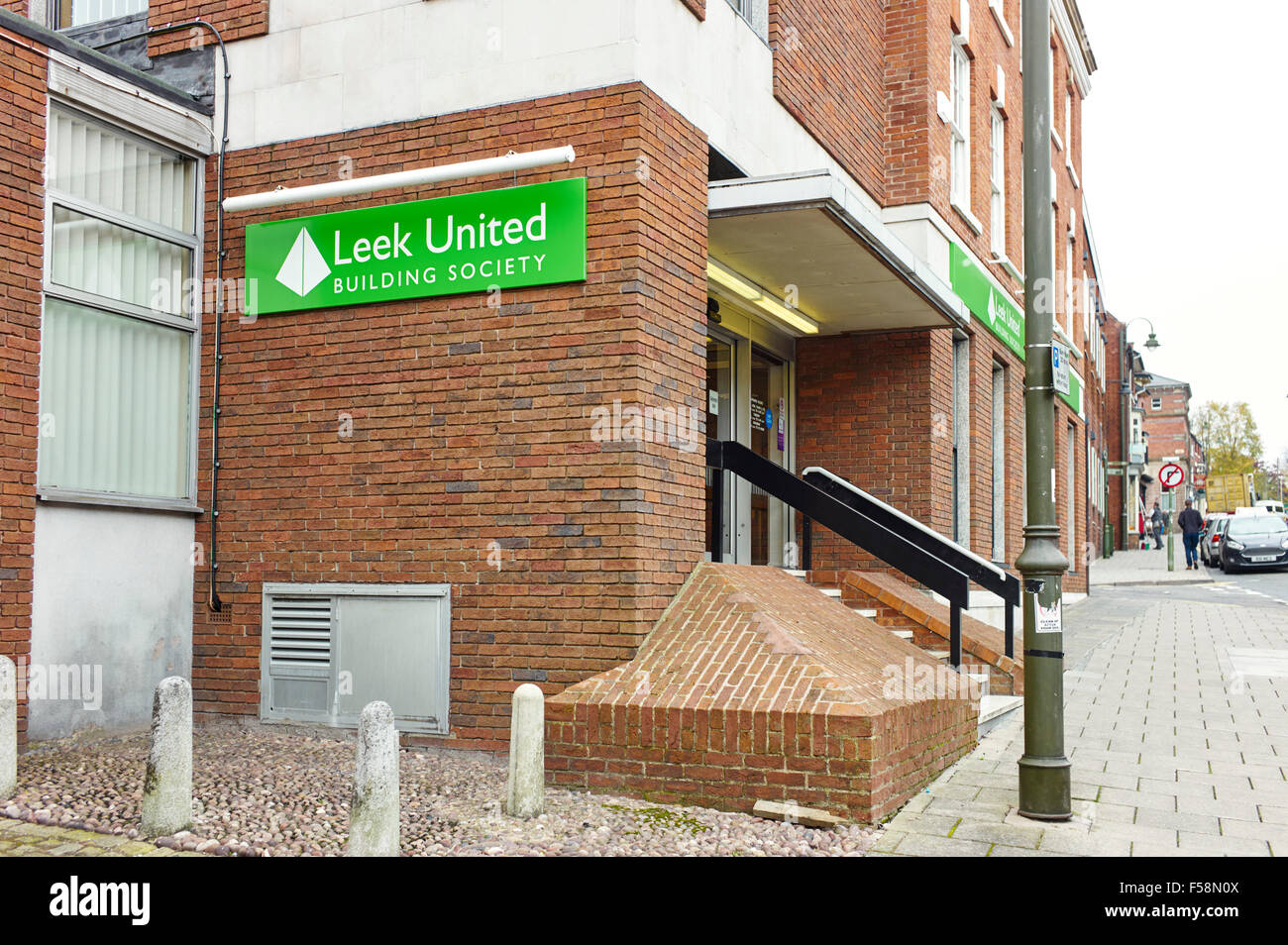 Leek United Building Society, in Leek Stock Photo