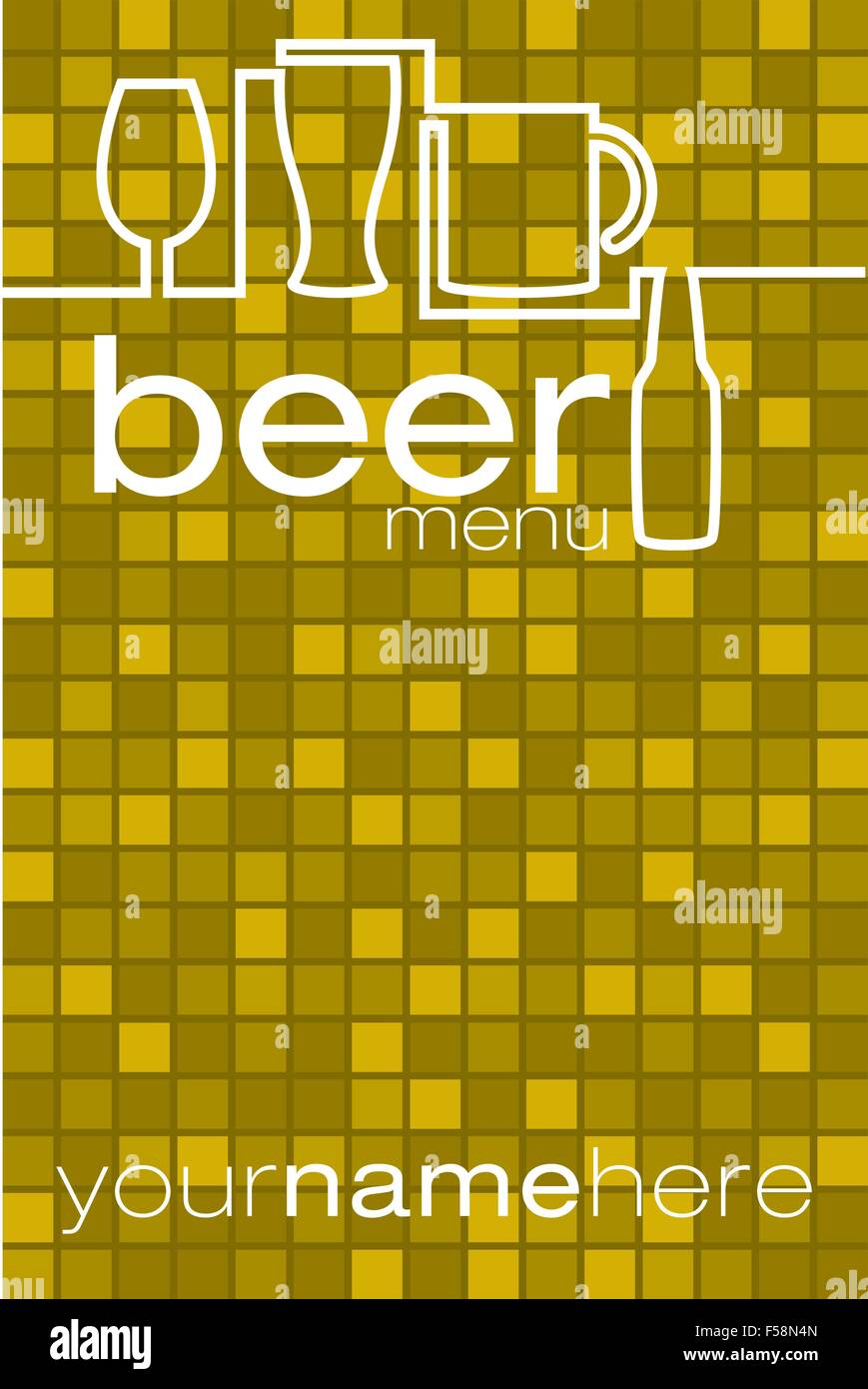 Beer list/menu in vector format. Stock Vector