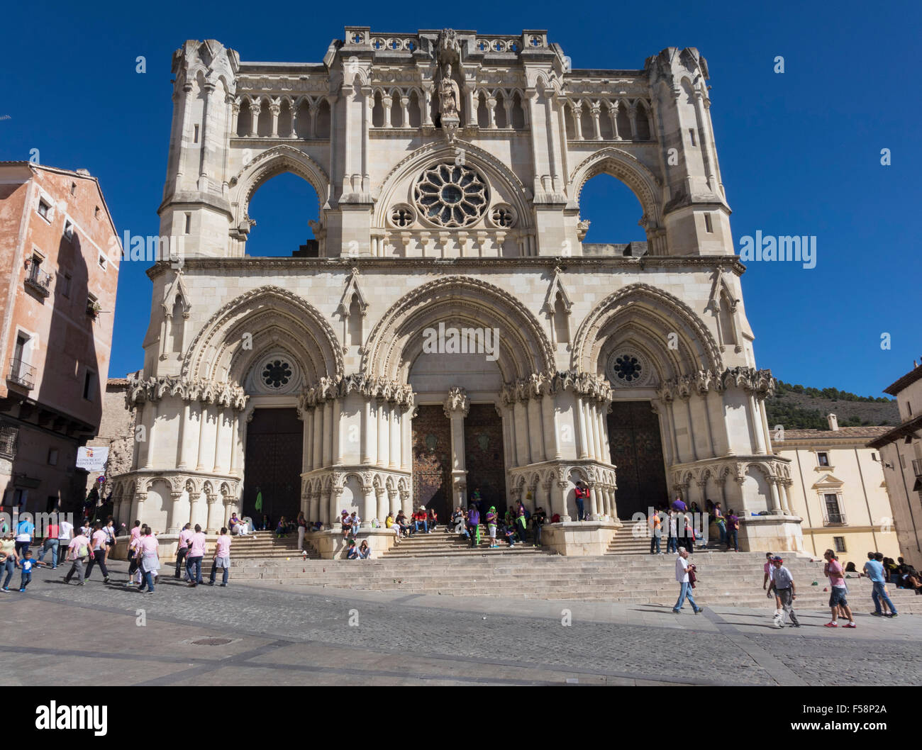 Cathedral in Cuenca in Castilla-La Mancha, Spain, Europe Stock Photo