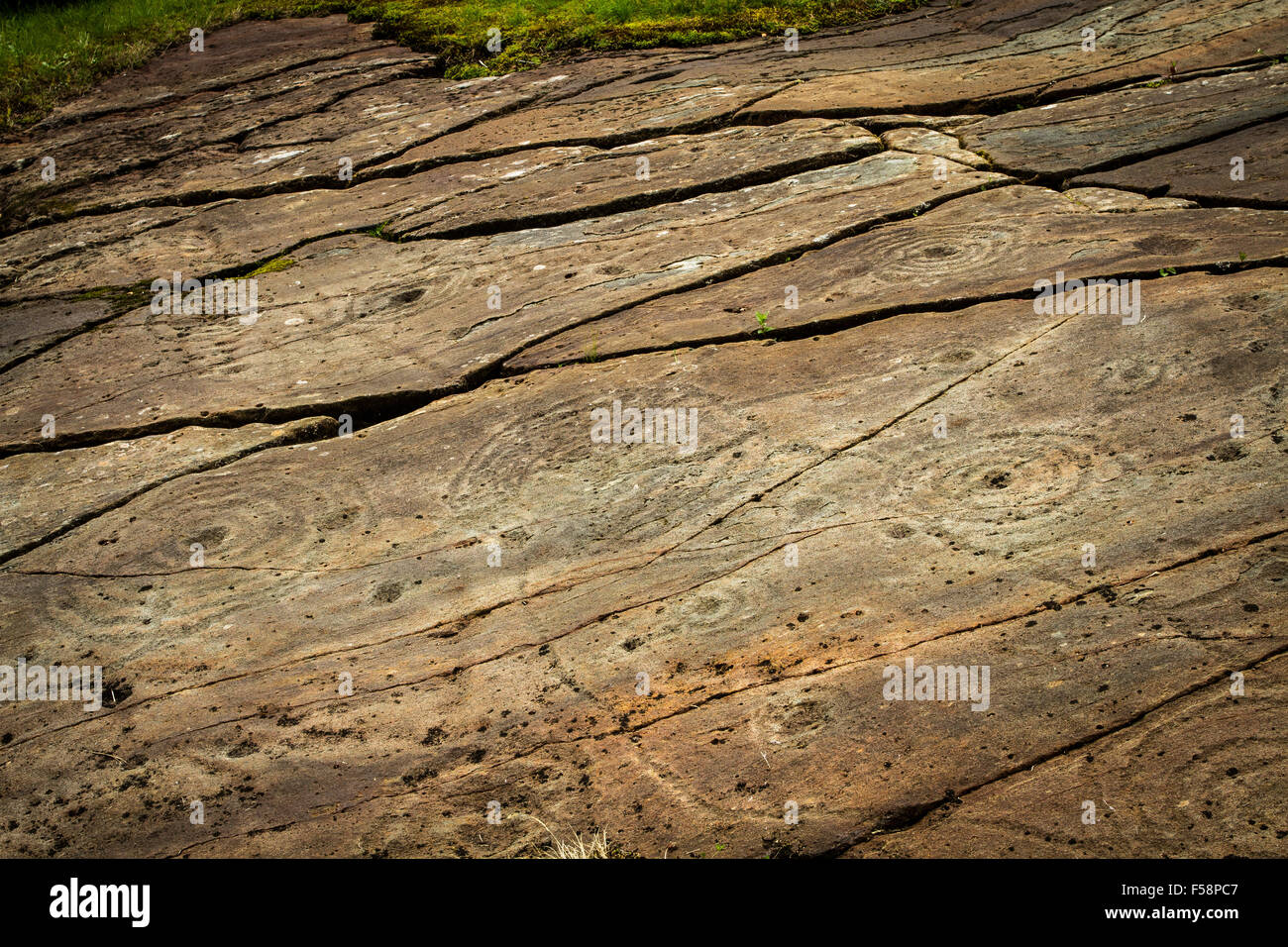 Ancient rock art at Kilmartin Glen, Scotland Stock Photo