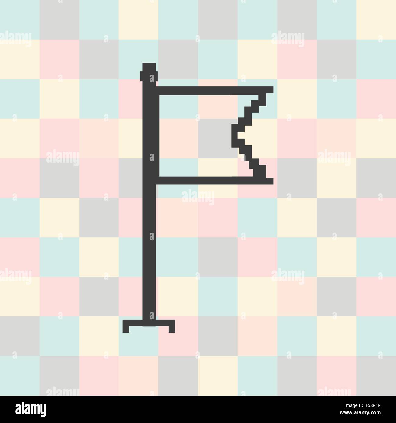 Vector pixel icon flag on a square background Stock Vector Image & Art ...