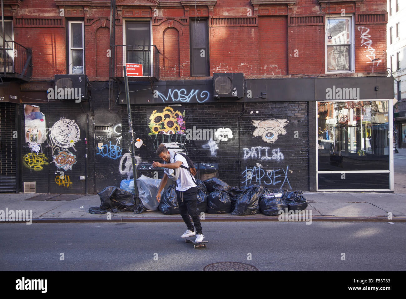 Ludlow Street at Stanton, Lower East Side, Manhattan, NYC Stock Photo
