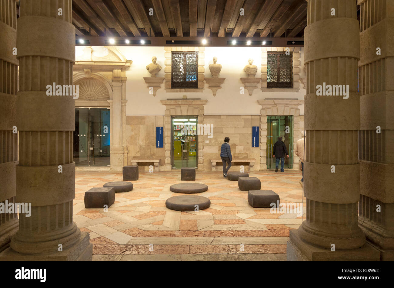 Ca' Pesaro International Gallery of Modern Art, Venice, Italy. The entrance hall Stock Photo
