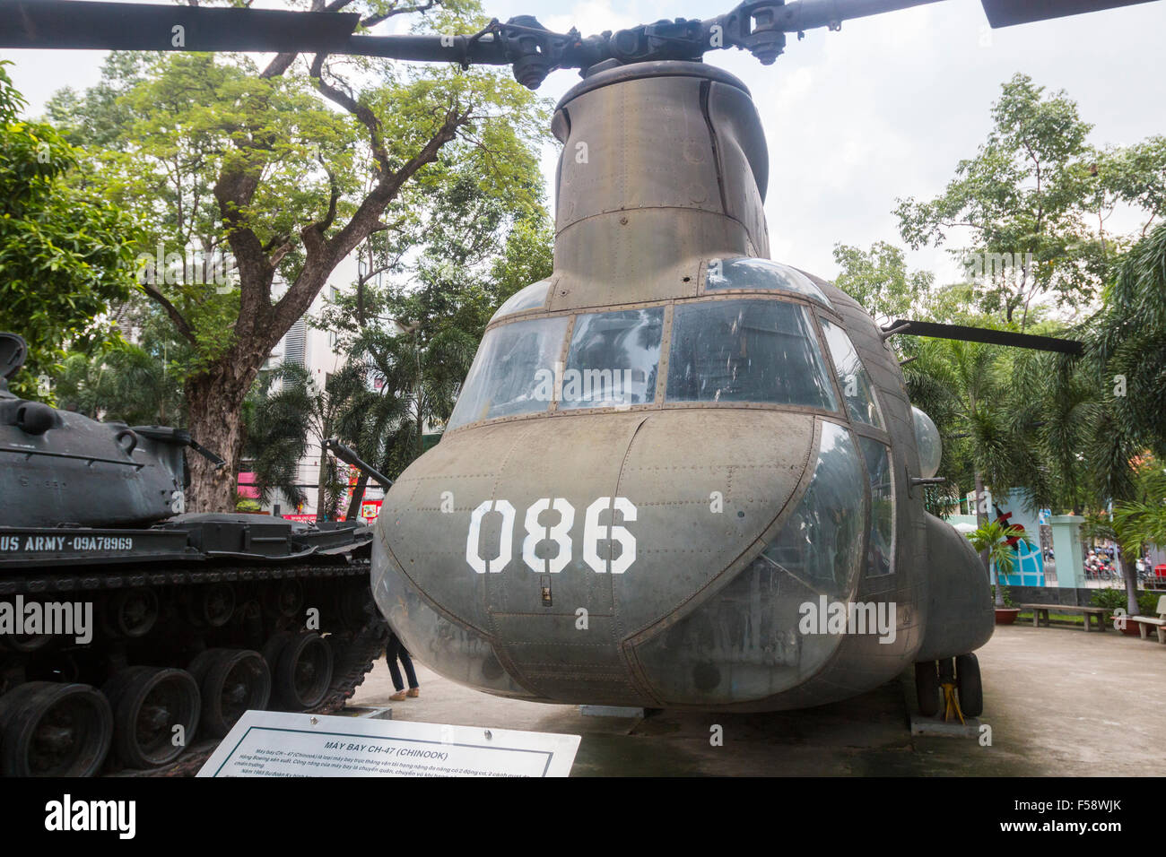 Chinook helicopter War Remnants Museum in Ho Chi Minh city ( formerly Saigon) Stock Photo