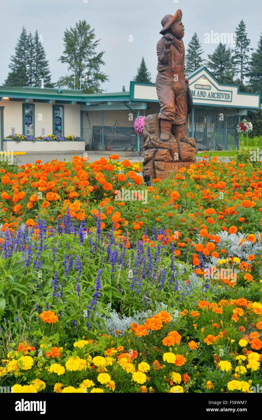 Floral display at the Quesnel Visitors Centre, , British Columbia, Canada Stock Photo