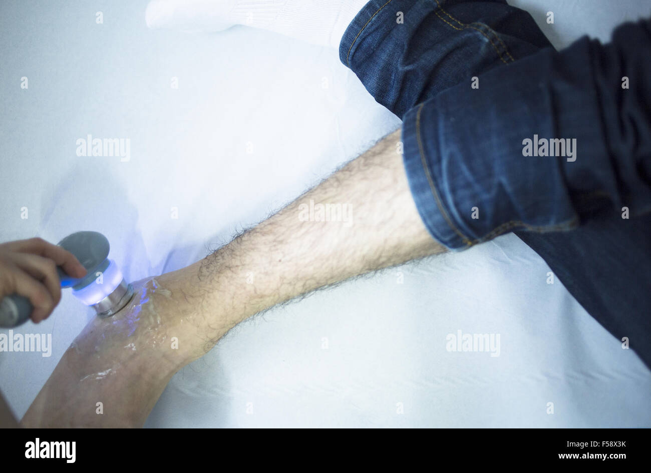 Electro stimulation used to treat pain, muscles injuries, strains and tension in hospital