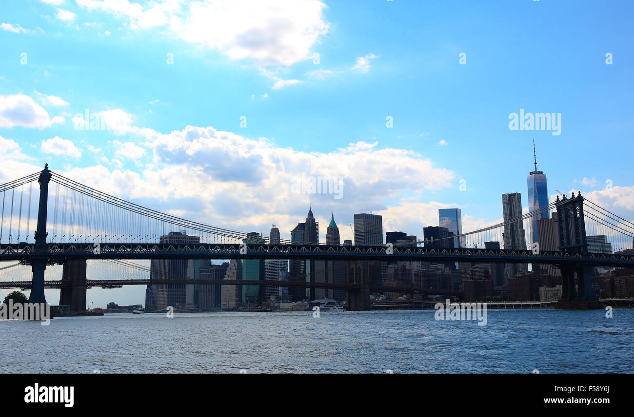 New York City Skyline with Brooklyn Bridge Stock Photo - Alamy