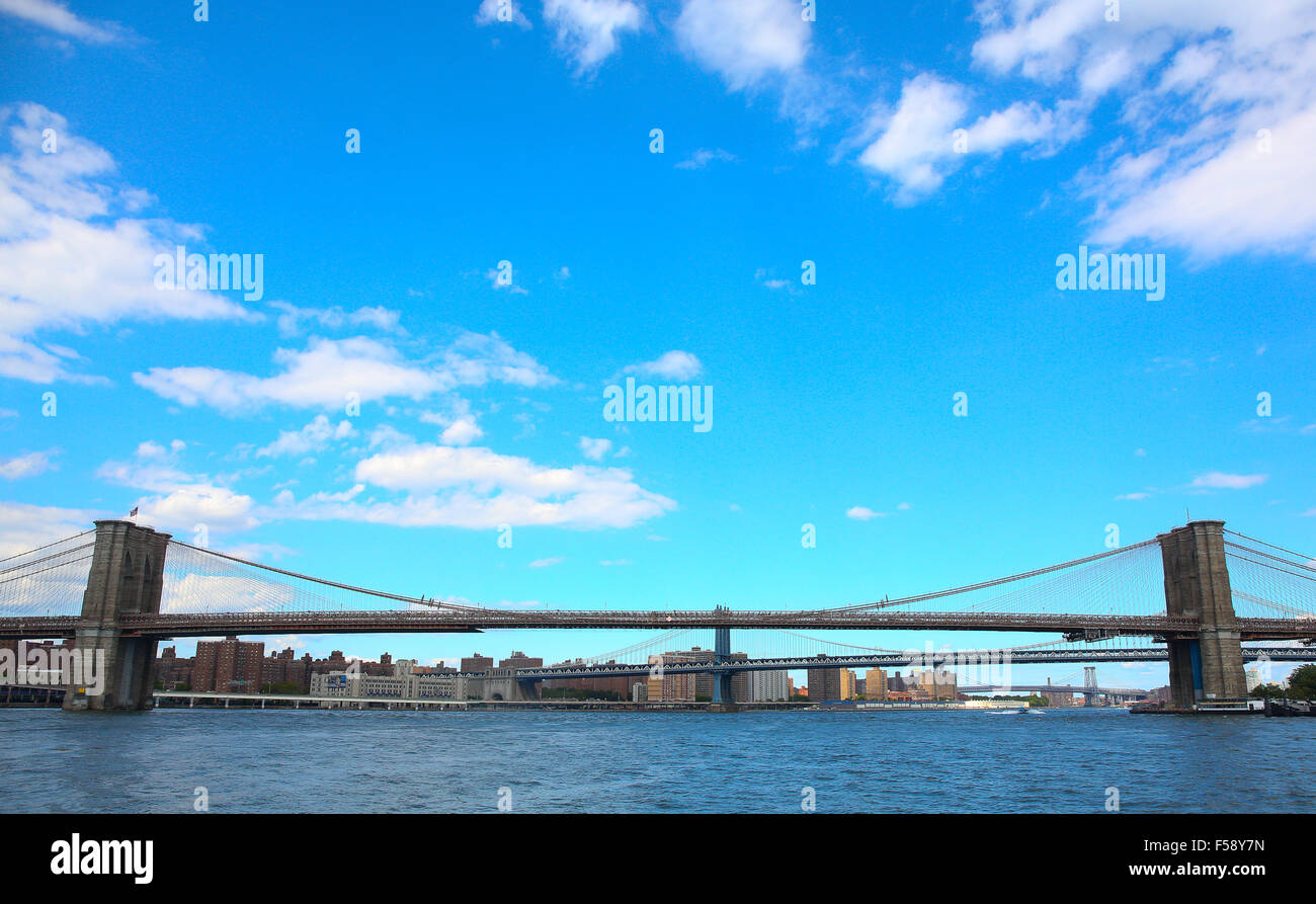 New York City Skyline with Brooklyn Bridge Stock Photo - Alamy