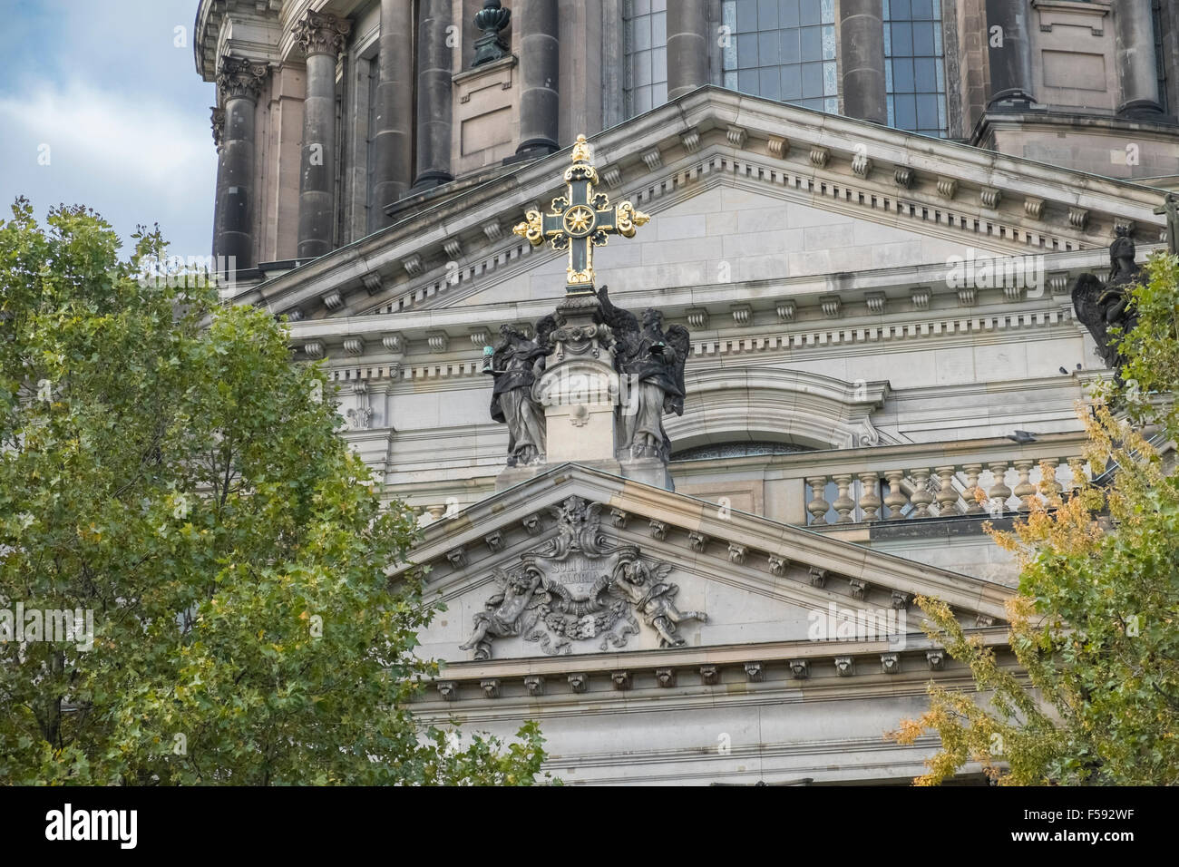 Architectural detail of Berlin Cathedral, Museum Island, Mitte, Berlin Stock Photo