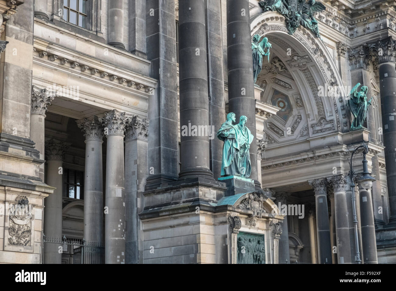 Architectural detail from West face of Berlin Cathedral, Museum Island, Mitte, Berlin, Germany Stock Photo