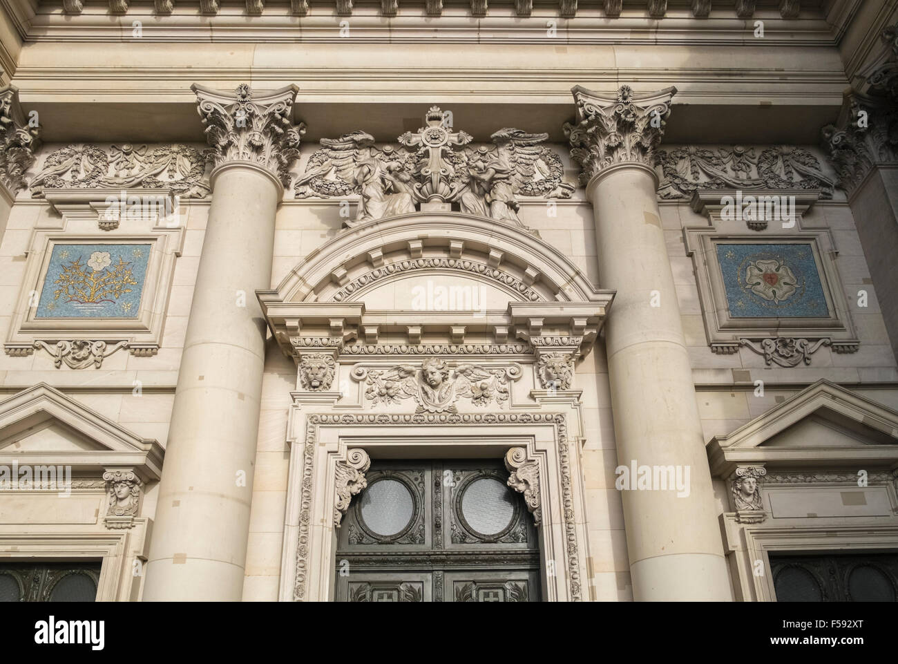 Architectural detail from West face of Berlin Cathedral, Museum Island, Mitte, Berlin, Germany Stock Photo