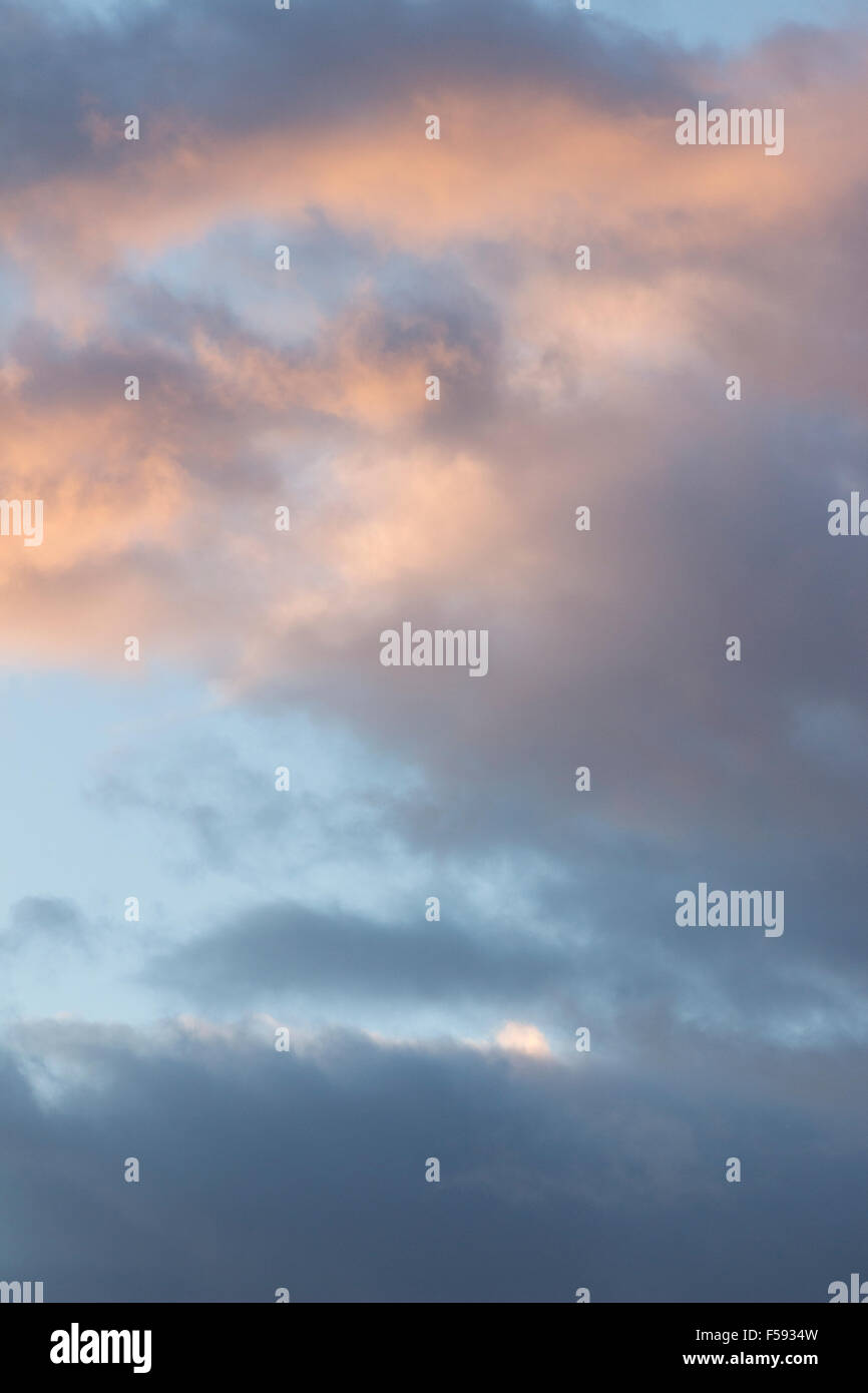 Blue sky with gray white clouds Stock Photo - Alamy
