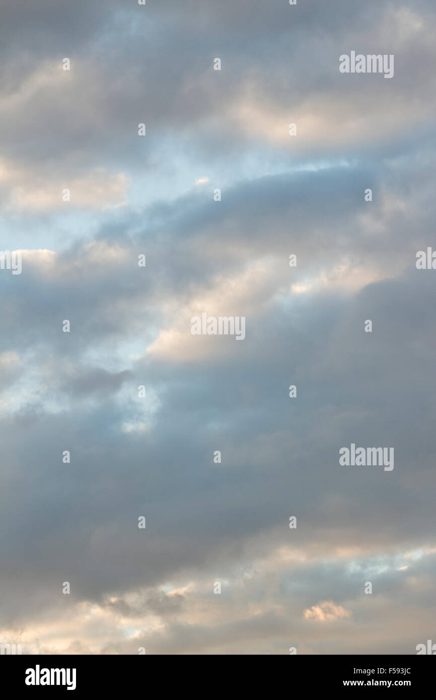 Blue sky with gray white clouds Stock Photo - Alamy