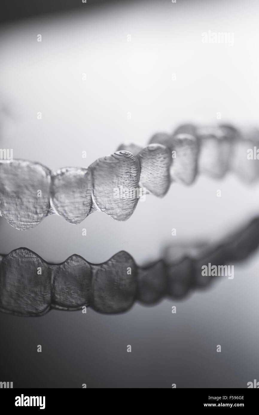 Invisible Invisalign plastic dental teeth brackets tooth braces