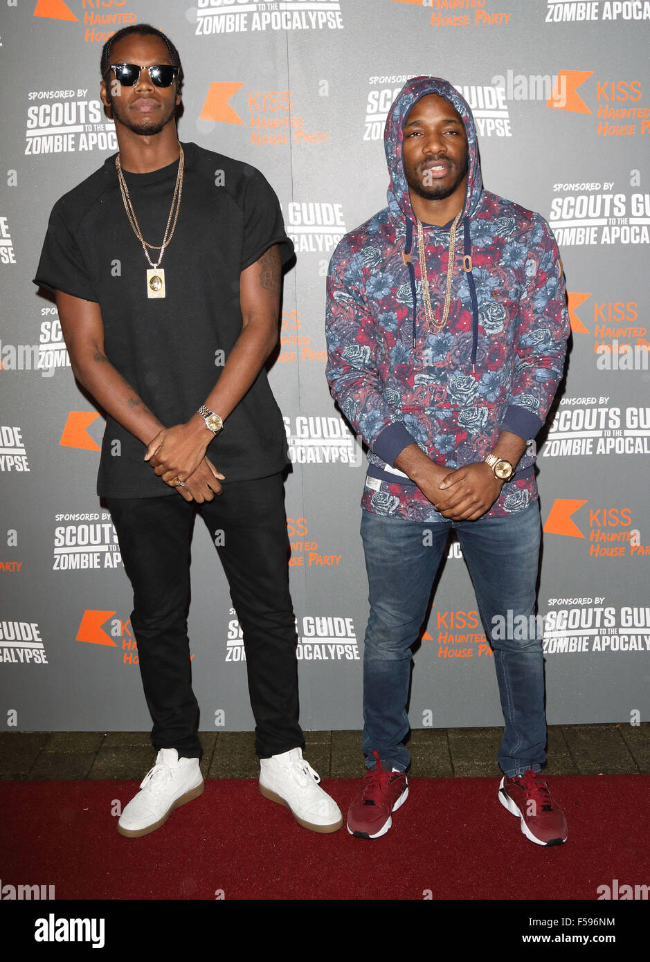 Konan Rapper London, UK. 29th October, 2015. Krept and Konan at Kiss FM's Red carpet ...
