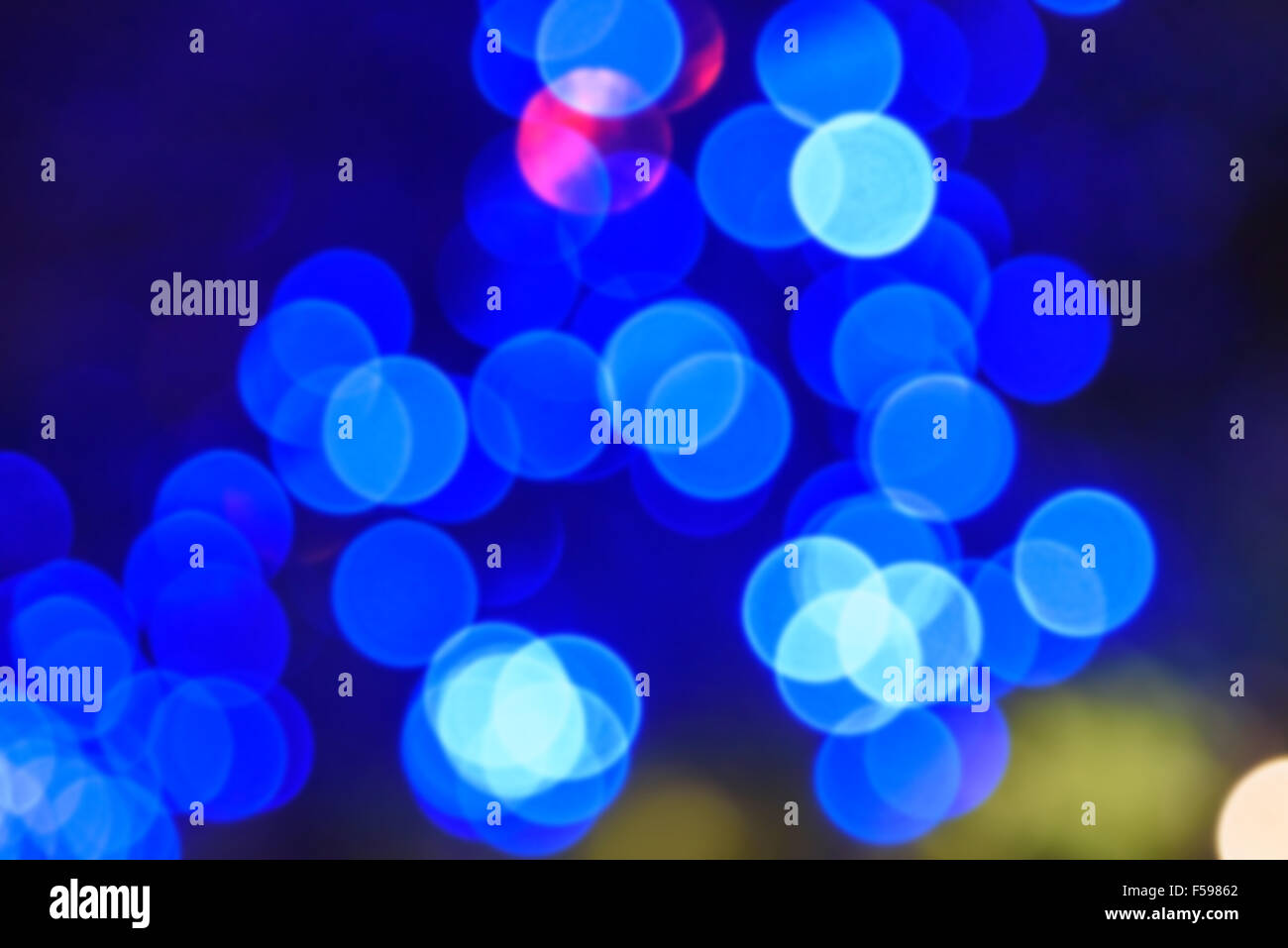 Abstract circular natural blue light bokeh background Stock Photo - Alamy