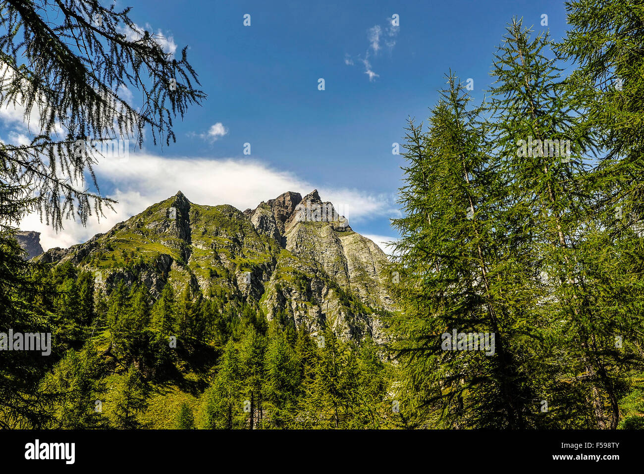 Italy Piedmont Alpe Devero Natural Park Pizzo Stange on the Piana di ...