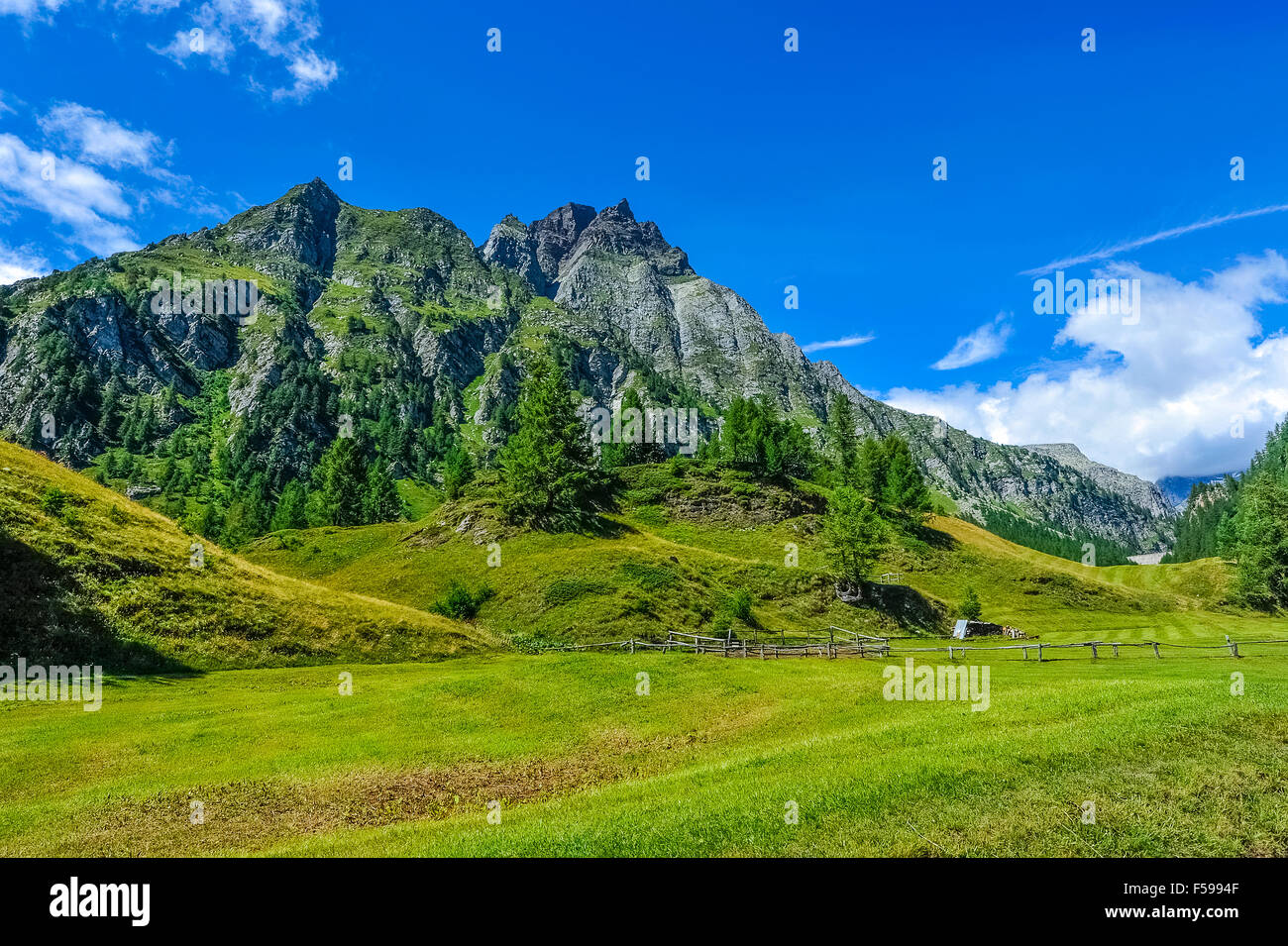 Italy Piedmont Alpe Devero Natural Park Pizzo Stange on the Piana di ...