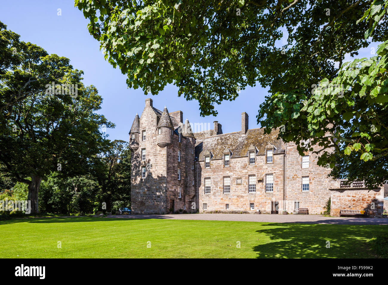 Kellie Castle dating from the 14th century, near Arncroach, Fife, Scotland UK Stock Photo