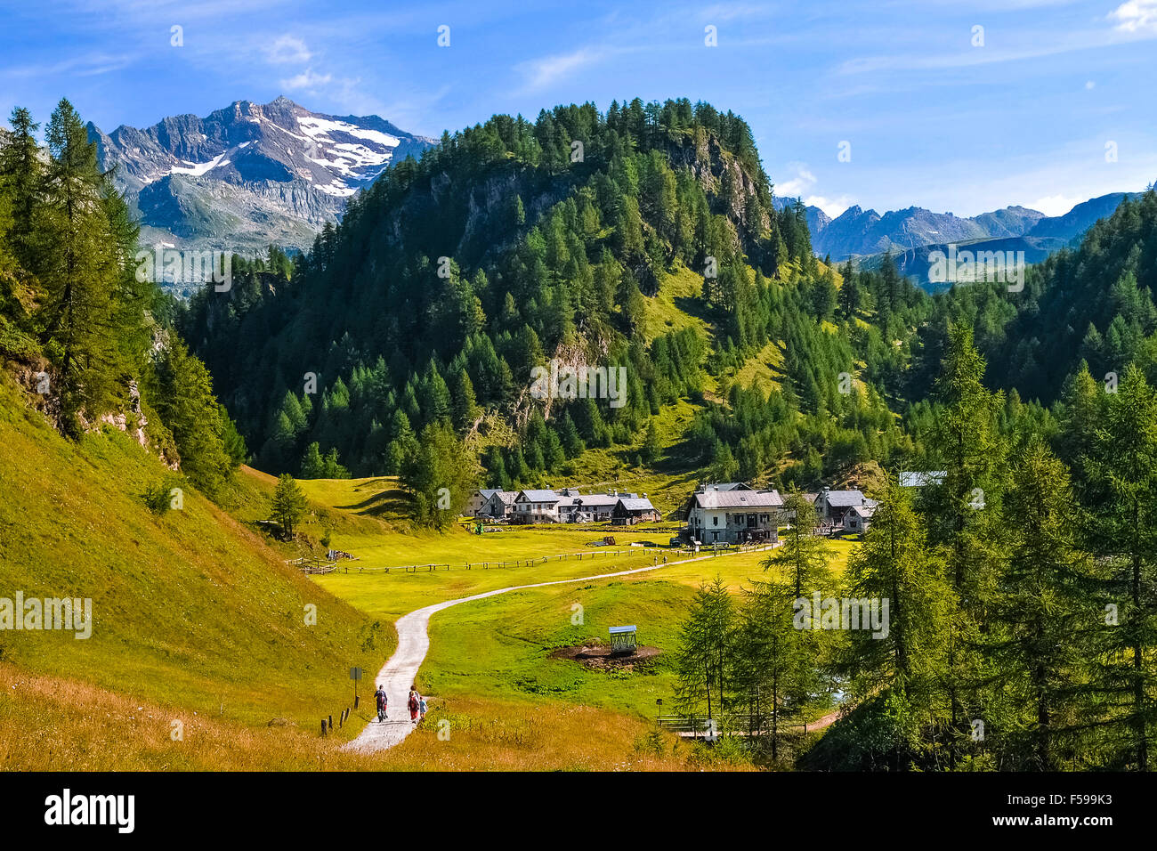 Italy Piedmont Alpe Devero Natural Park mountain landscape of the Alpe ...