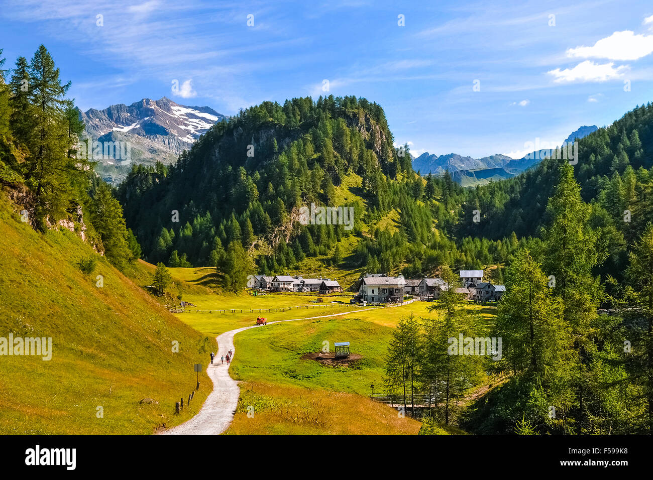 Italy Piedmont Alpe Devero Natural Park mountain landscape of the Alpe ...