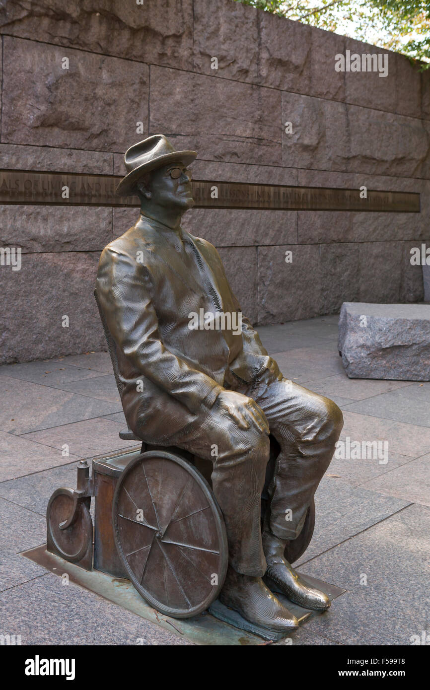 Franklin Delano Roosevelt Memorial statue - Washington, DC USA Stock Photo