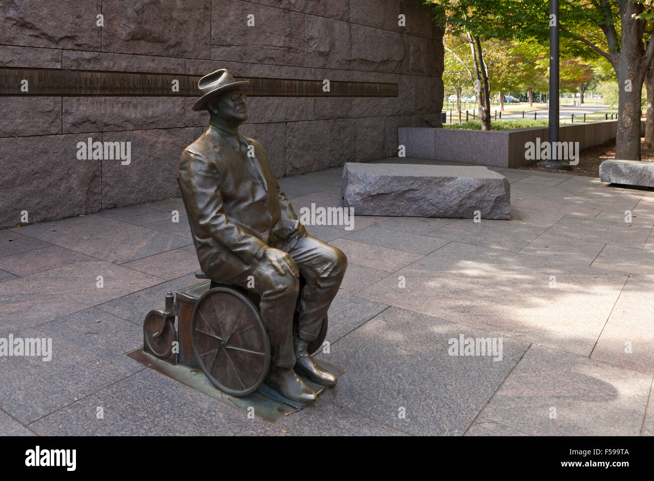Franklin Delano Roosevelt Memorial statue Washington, DC USA Stock