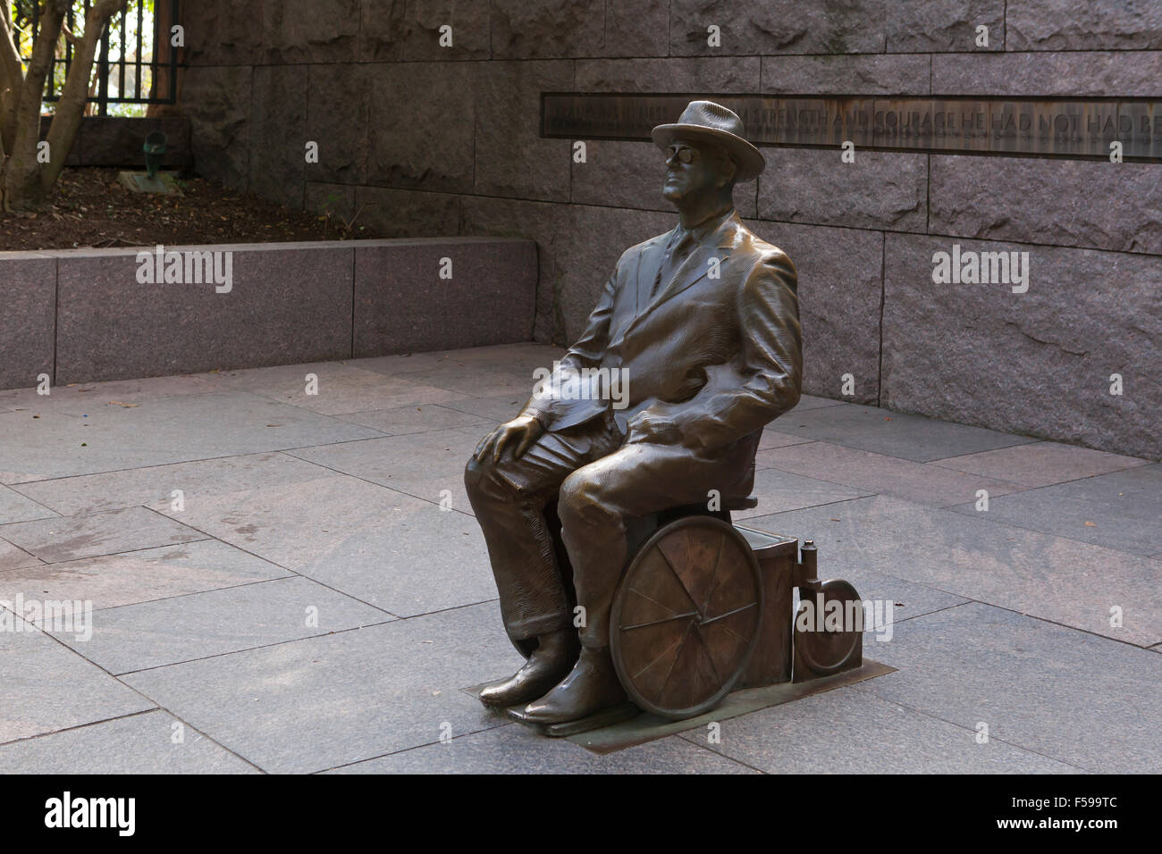 Franklin Delano Roosevelt Memorial statue - Washington, DC USA Stock Photo