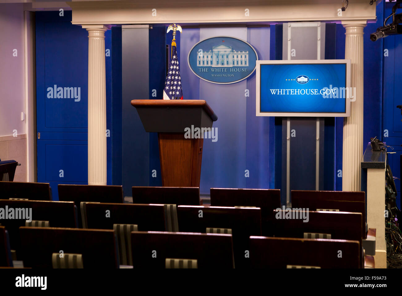 White House Press Briefing Room - Washington, DC USA Stock Photo
