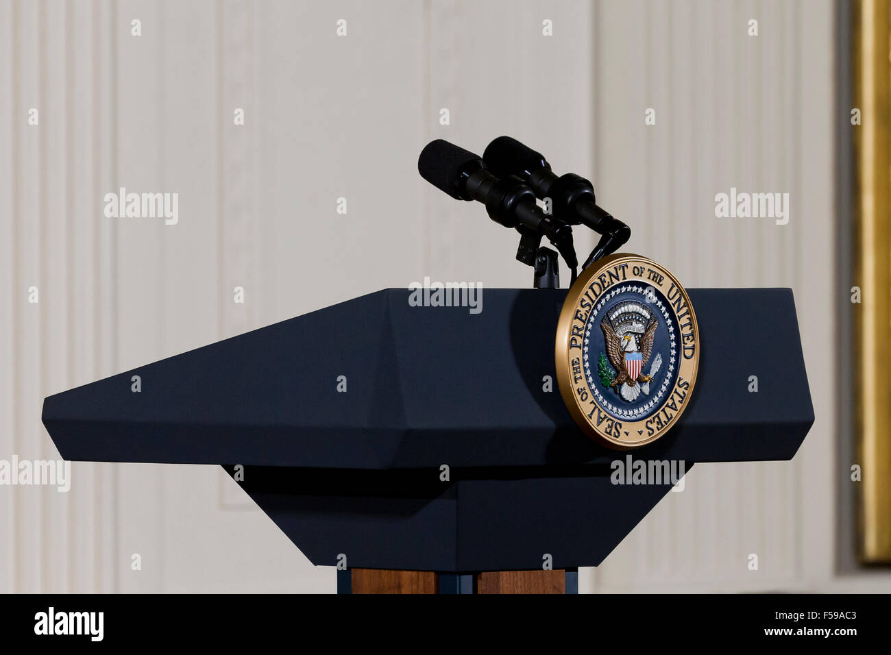 US Presidential podium - USA Stock Photo