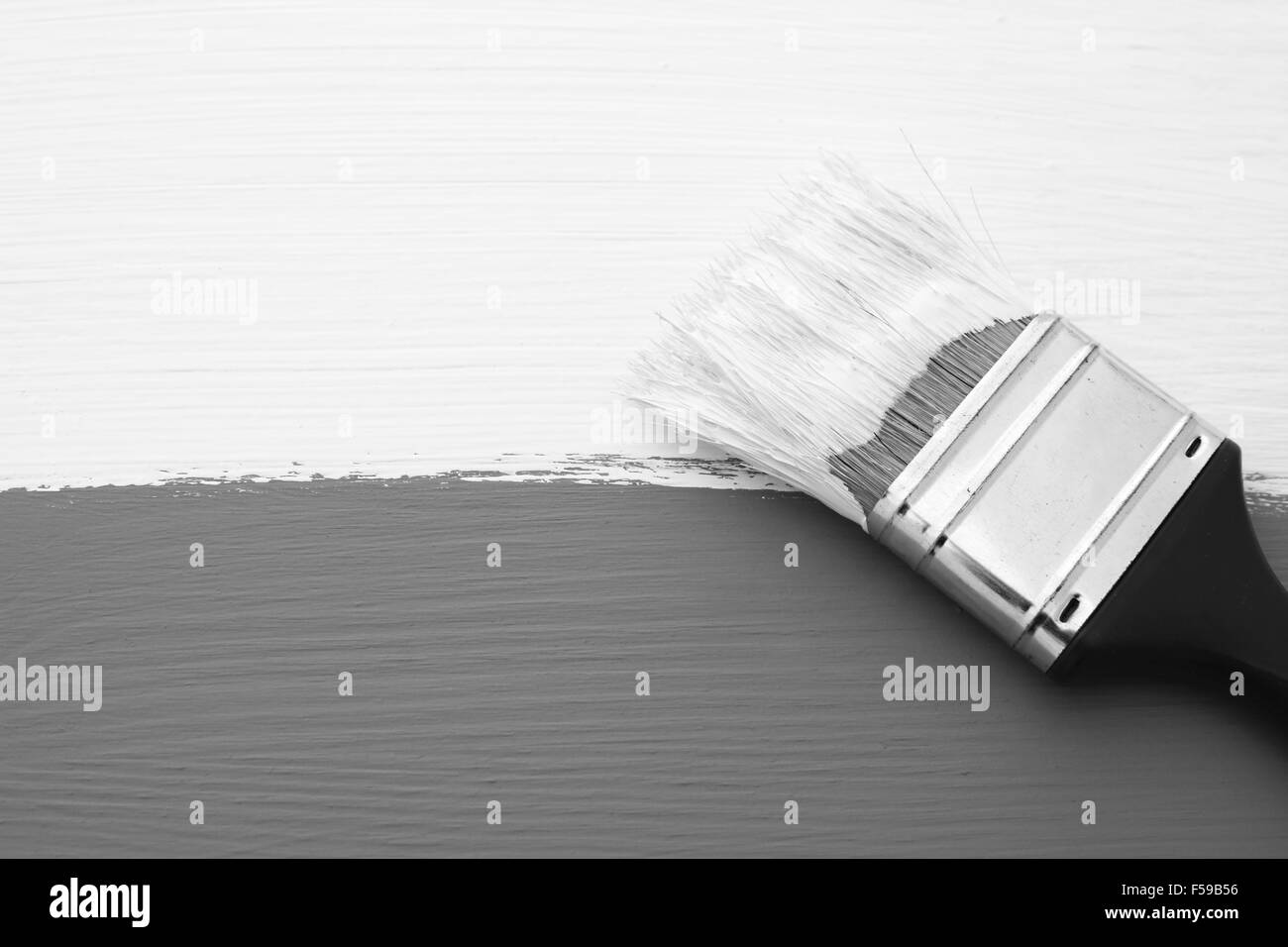 Paintbrush And Paint Black And White