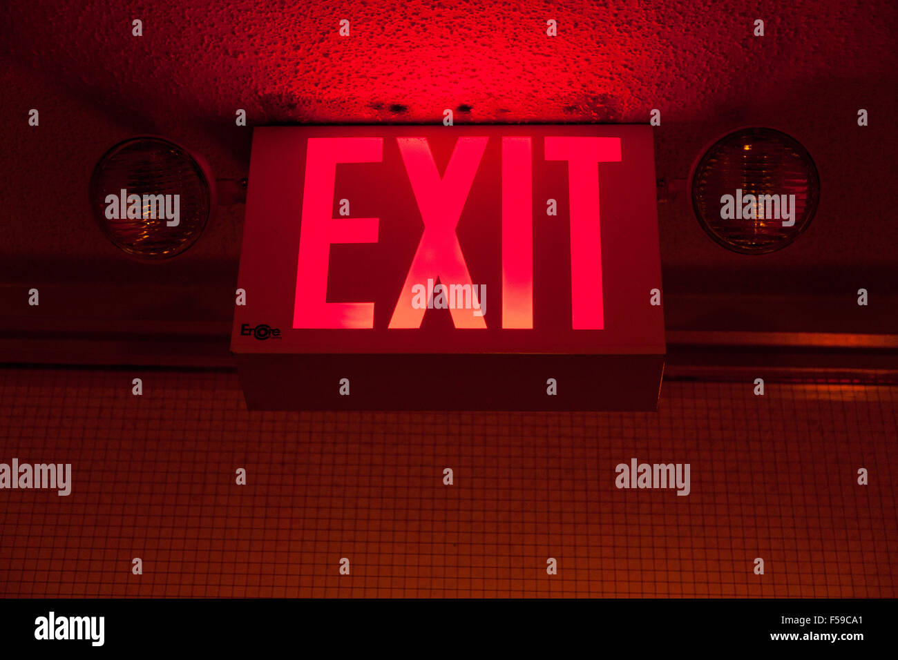 Red exit sale light