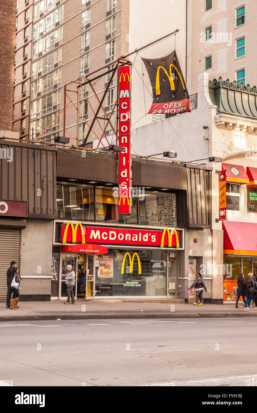 McDonald's 974 6th Ave New York City, United States of America Stock