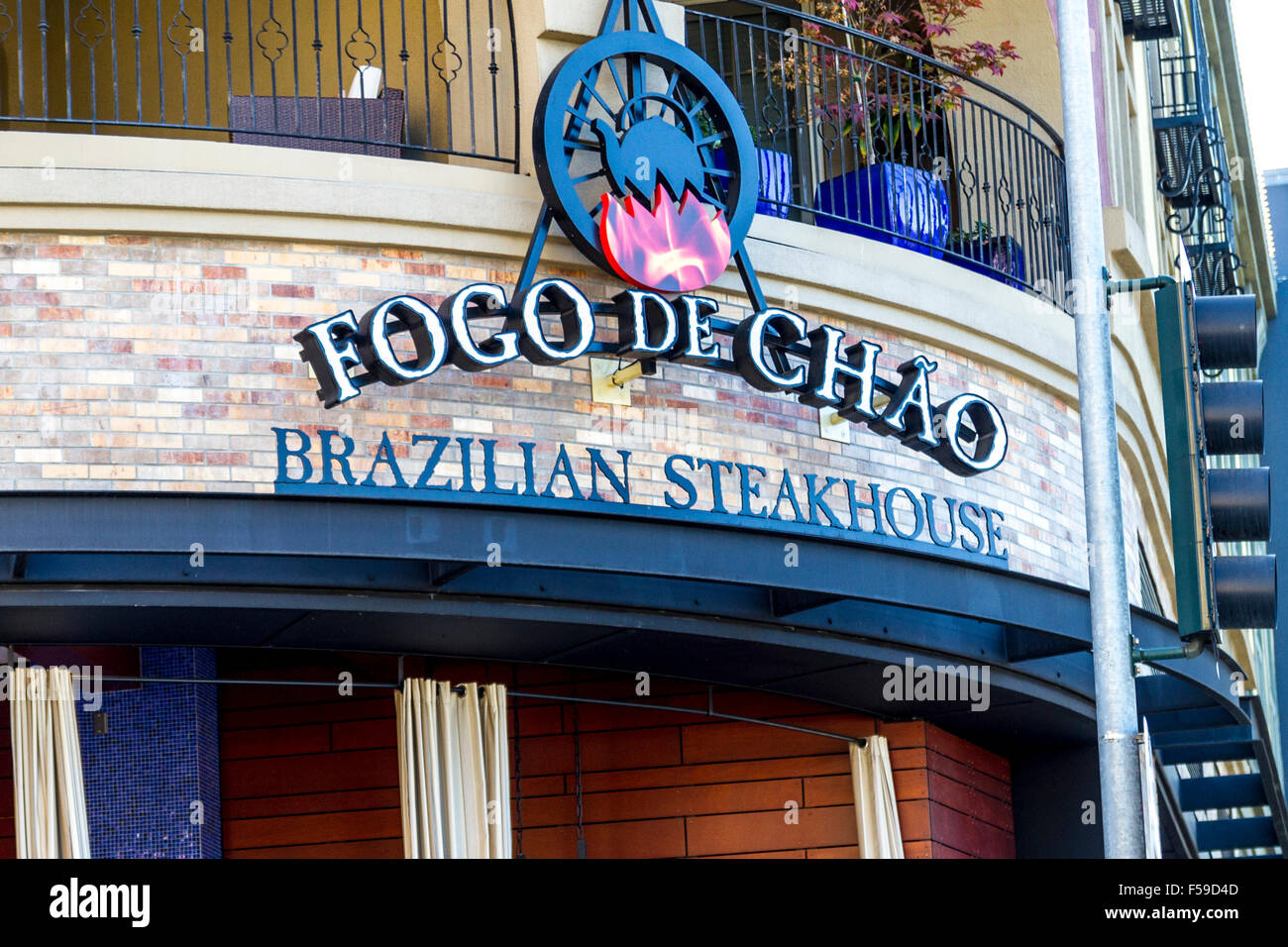 Fogo De Chao Brazilian Steakhouse at Santana Row shopping mall in San