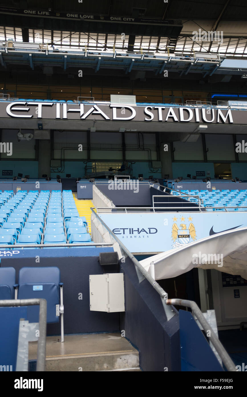 Etihad Stadium, Manchester, Home Of Manchester City FC Stock Photo - Alamy