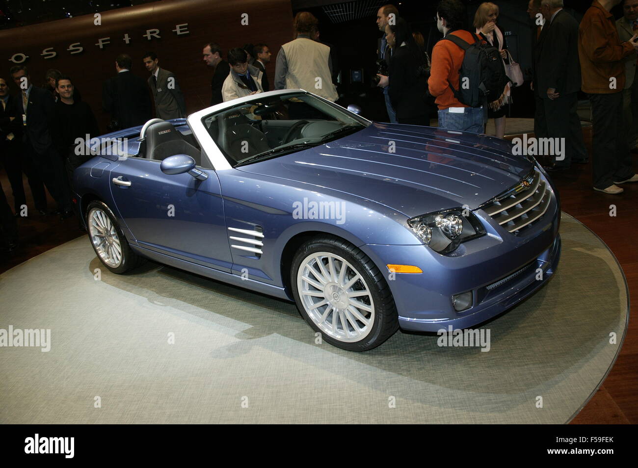 Chrysler Crossfire SRT-6 At the Geneva Motorshow 2004 - this car is based on the mercedes SLK chassis Stock Photo