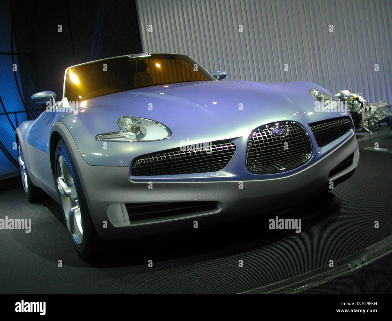 Subaru B9 Scrambler concept car shown at the 2003 motorshow in tokyo designed by Andreas Zapatinas - showing the front low view Stock Photo