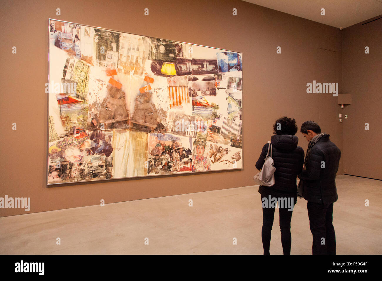 Robert Rauschenberg exhibition at the Pace Gallery In Chelsea, New York City, United States of America. Stock Photo