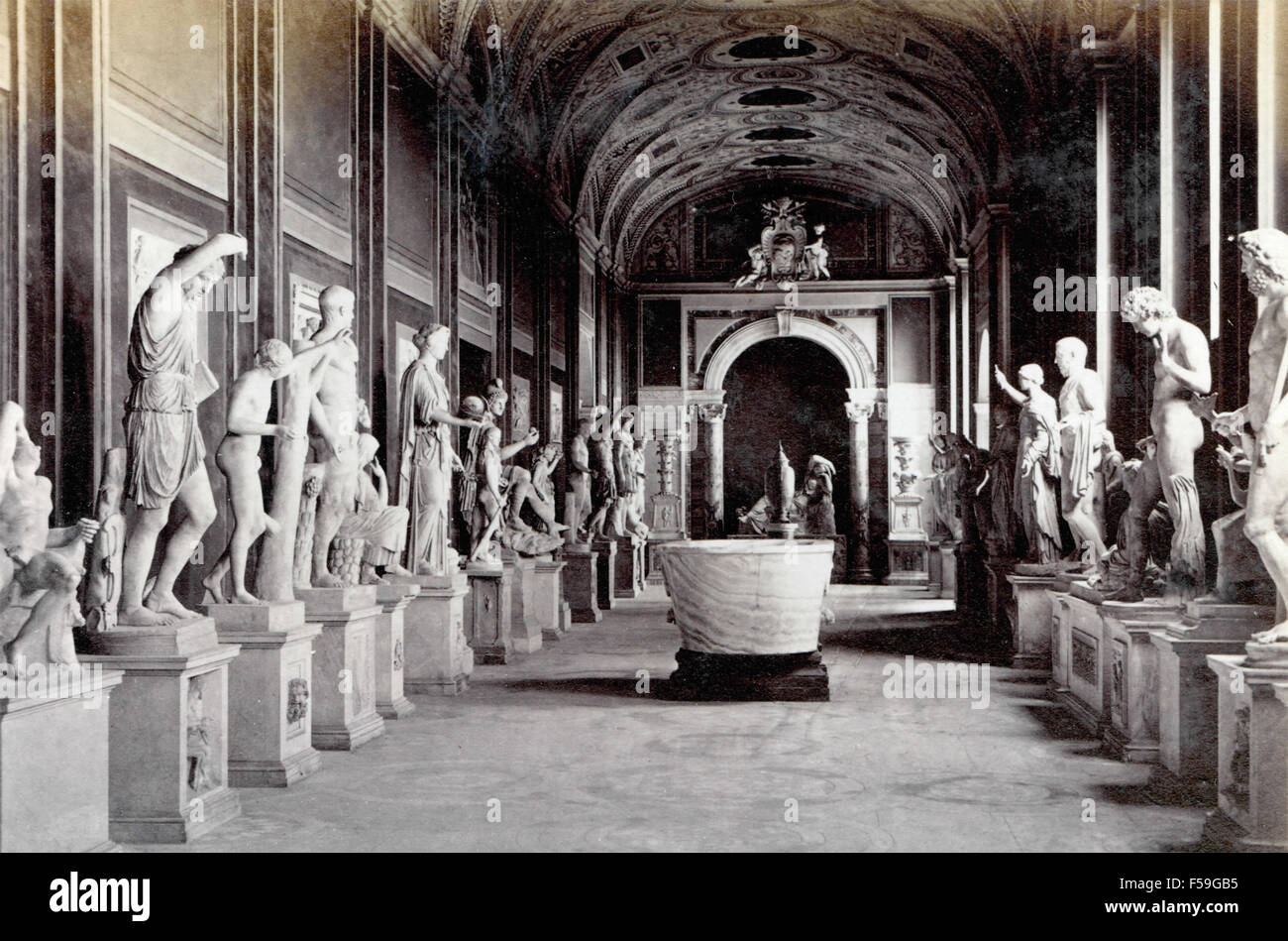 Gallery of Jupiter, or Gallery of Statues, Vatican Museums Stock Photo