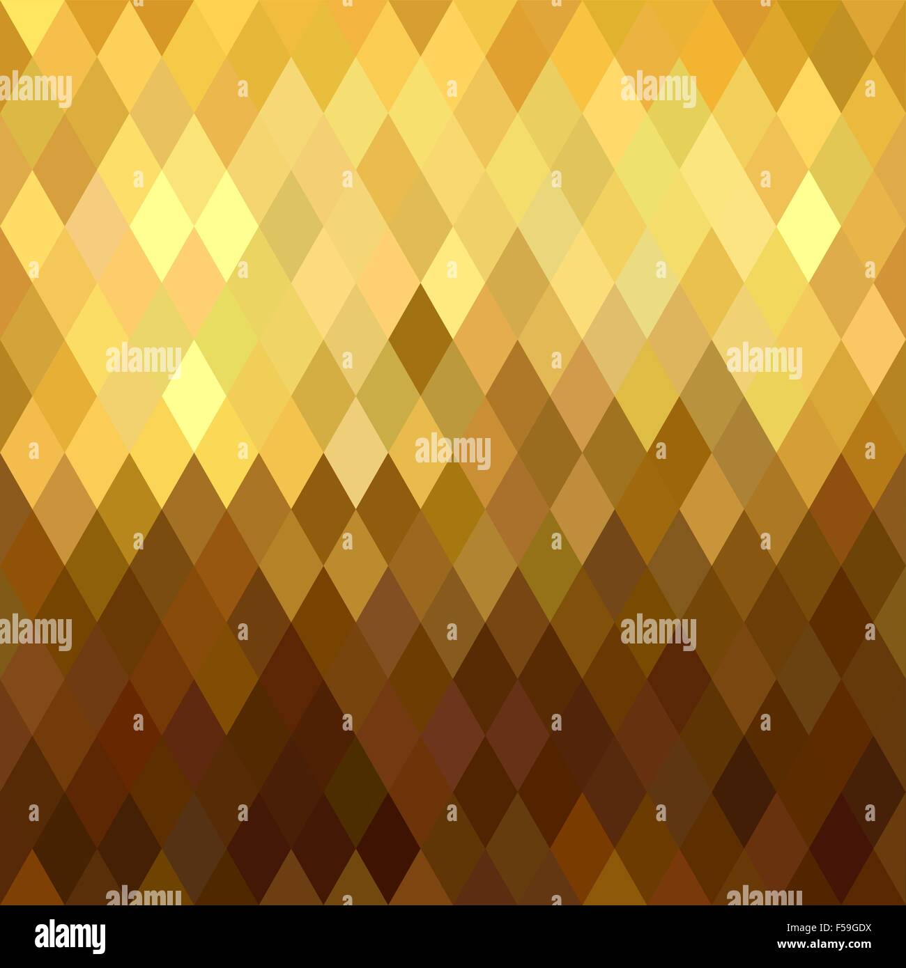 Fancy golden rhombus seamless pattern in low poly origami style. Ideal for web background, print, or greeting card. EPS10 vector Stock Vector