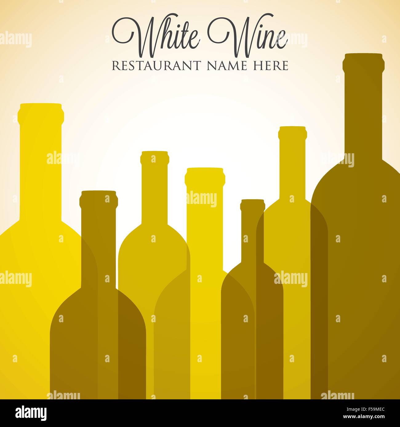 White wine list menu cover in vector format Stock Vector Image & Art