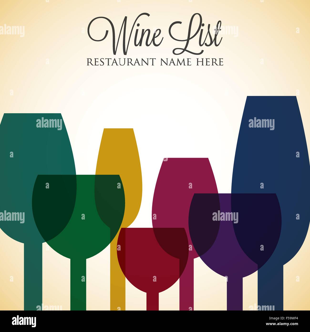Bright wine list menu cover in vector format Stock Vector Image & Art