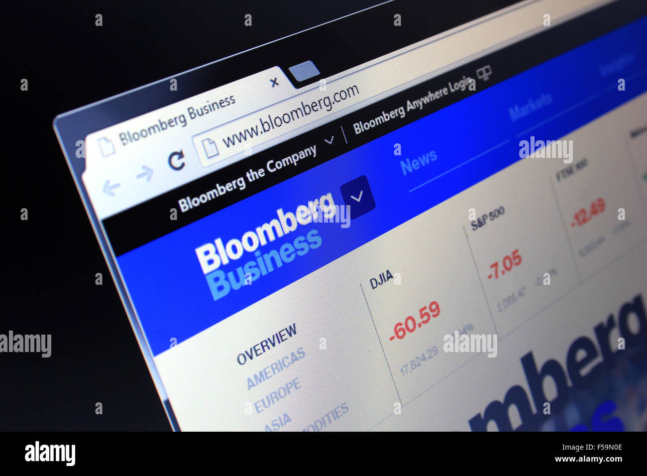 bloomberg.com website Stock Photo