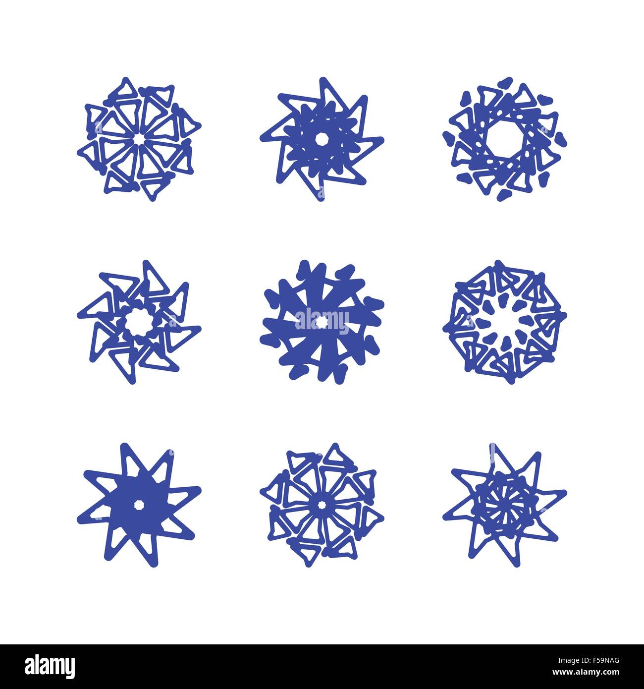 Snowflakes on a white background Stock Vector Image & Art - Alamy