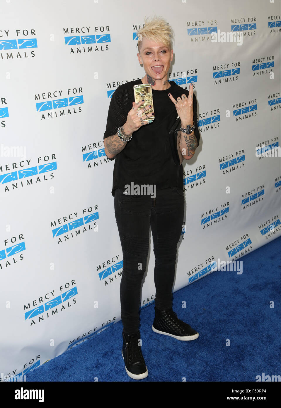Celebrities attend Mercy For Animals Hidden Heroes Gala at Unici Casa in Culver City.  Featuring: Otep Shamaya Where: Los Angeles, California, United States When: 30 Aug 2015 C Stock Photo