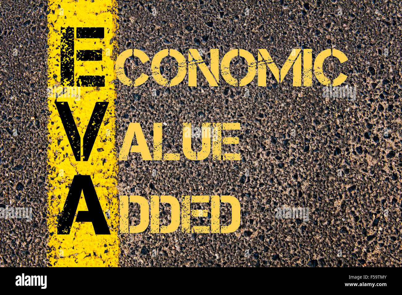 Concept image of Business Acronym EVA as ECONOMIC VALUE ADDED written ...