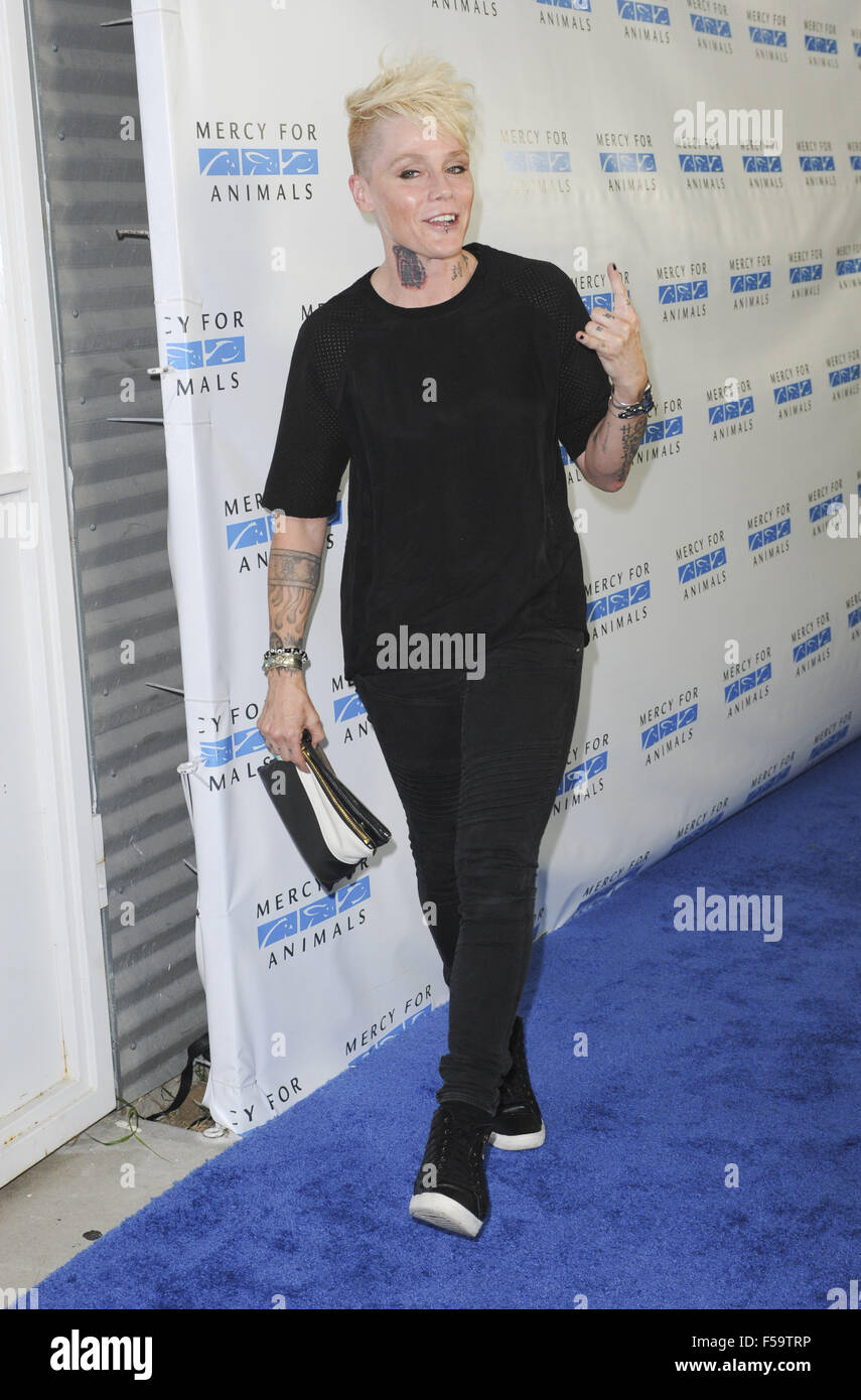 Mercy For Animals Hidden Heroes Gala at Unici Casa in Culver City - Arrivals  Featuring: Otep Shamaya Where: Los Angeles, California, United States When: 29 Aug 2015 C Stock Photo